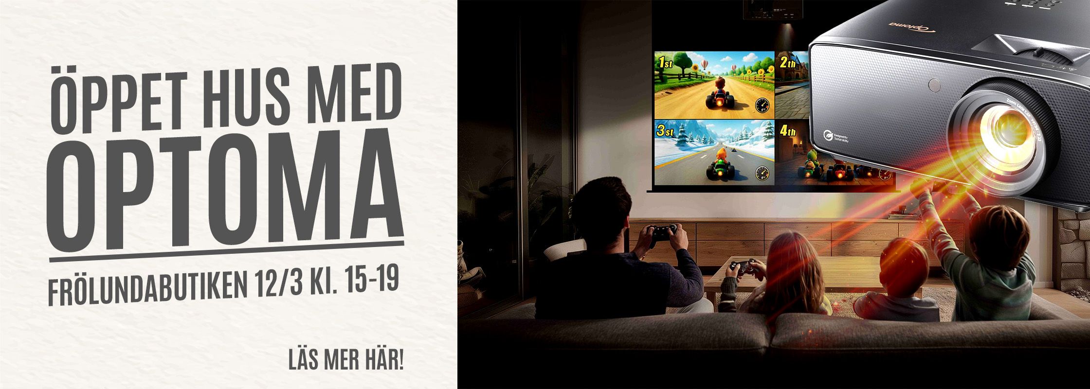 Öppet hus med Optoma – torsdag 12/3 kl. 15.00–19.00