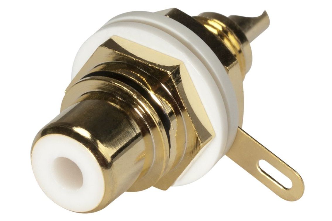 DIY - gör det själv DIYClassD Goldplated RCA vit