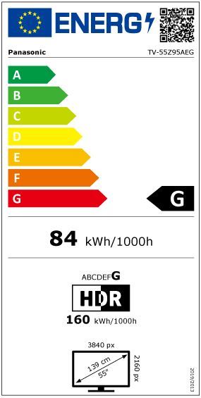 Energibeskrivning för Panasonic TV-55Z95AEG 55 tum 4K OLED Fire TV