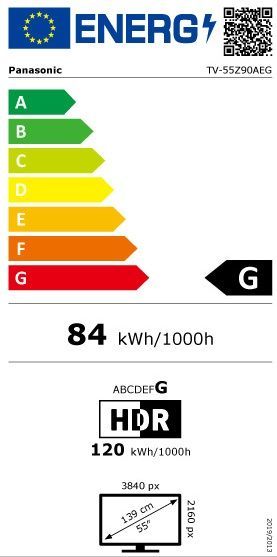 Energibeskrivning för Panasonic TV-55Z90AEG 55 tum 4K OLED Fire TV