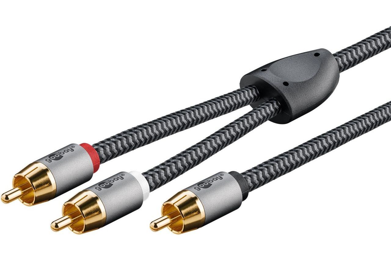 Kablar Goobay Plus Mono Y-kabel 1 RCA - 2 RCA