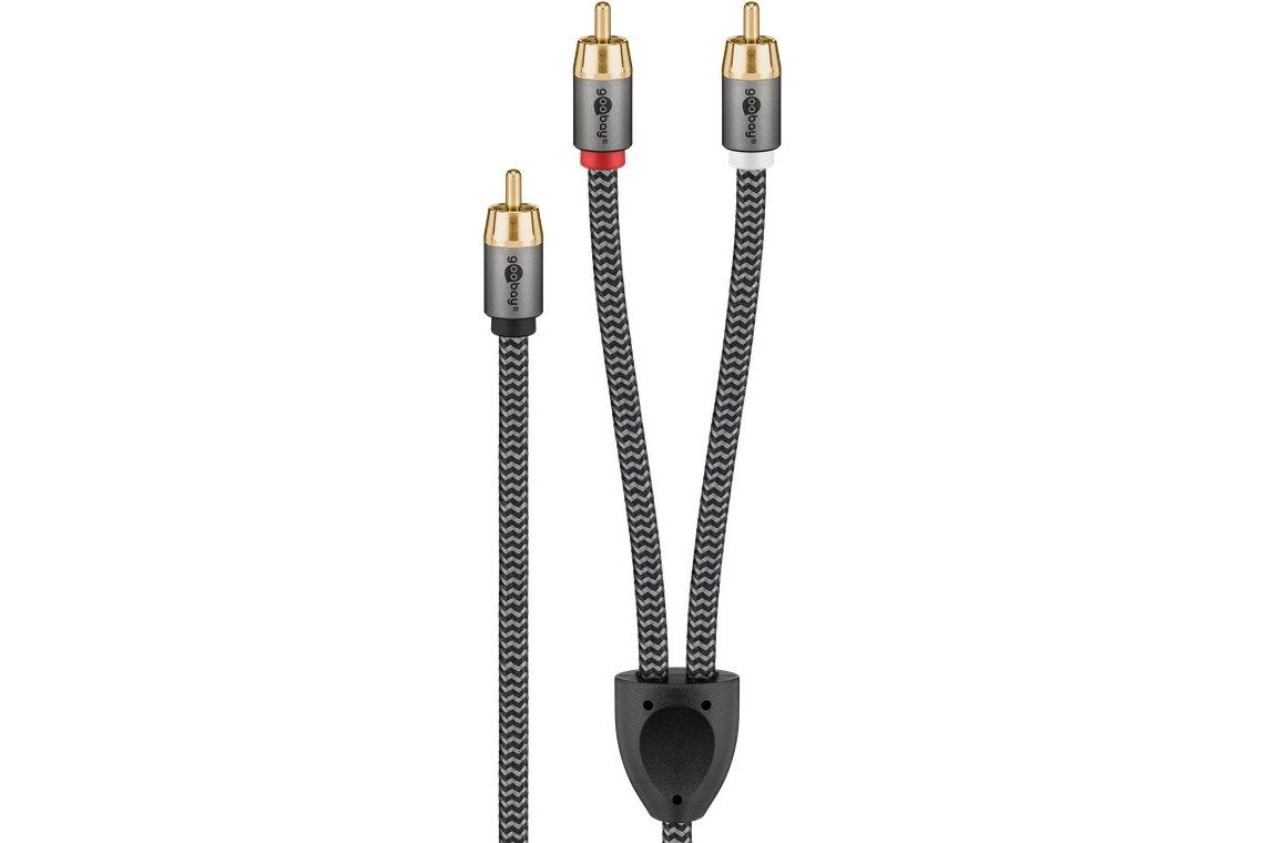 Kablar Goobay Plus Mono Y-kabel 1 RCA - 2 RCA