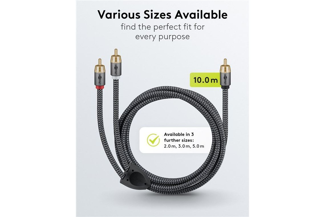 Kablar Goobay Plus Mono Y-kabel 1 RCA - 2 RCA