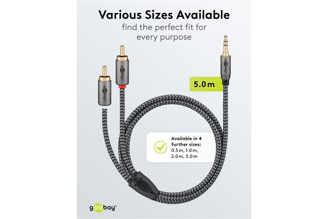 Kablar Goobay Plus stereo 3.5 mm - 2 RCA 