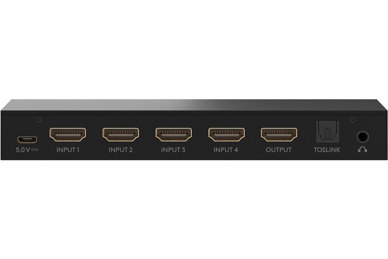 Tillbehör Goobay HDMI Switch 4 till 1 med separat ljud ut