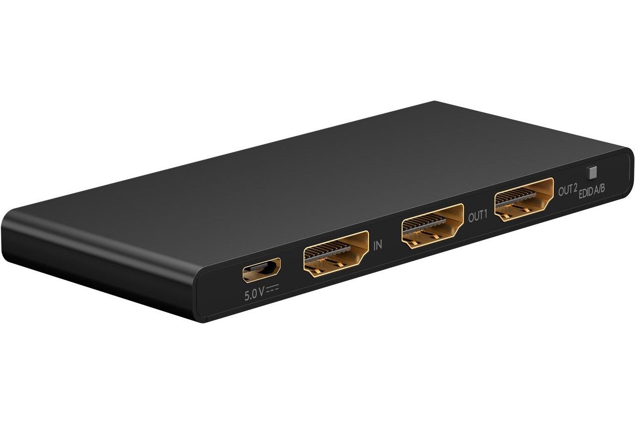 Tillbehör Goobay HDMI Splitter 1 till 2 upp till 4K 60Hz