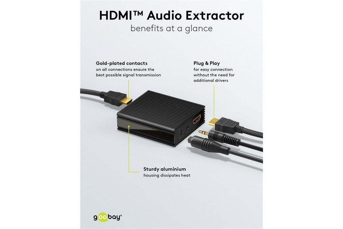 Tillbehör Goobay HDMI Audio extractor