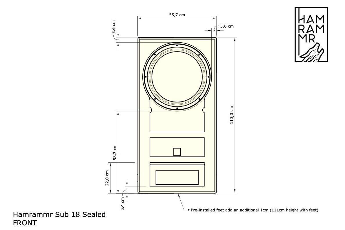 Subwoofers Hamrammr Sealed Sub 18 passive