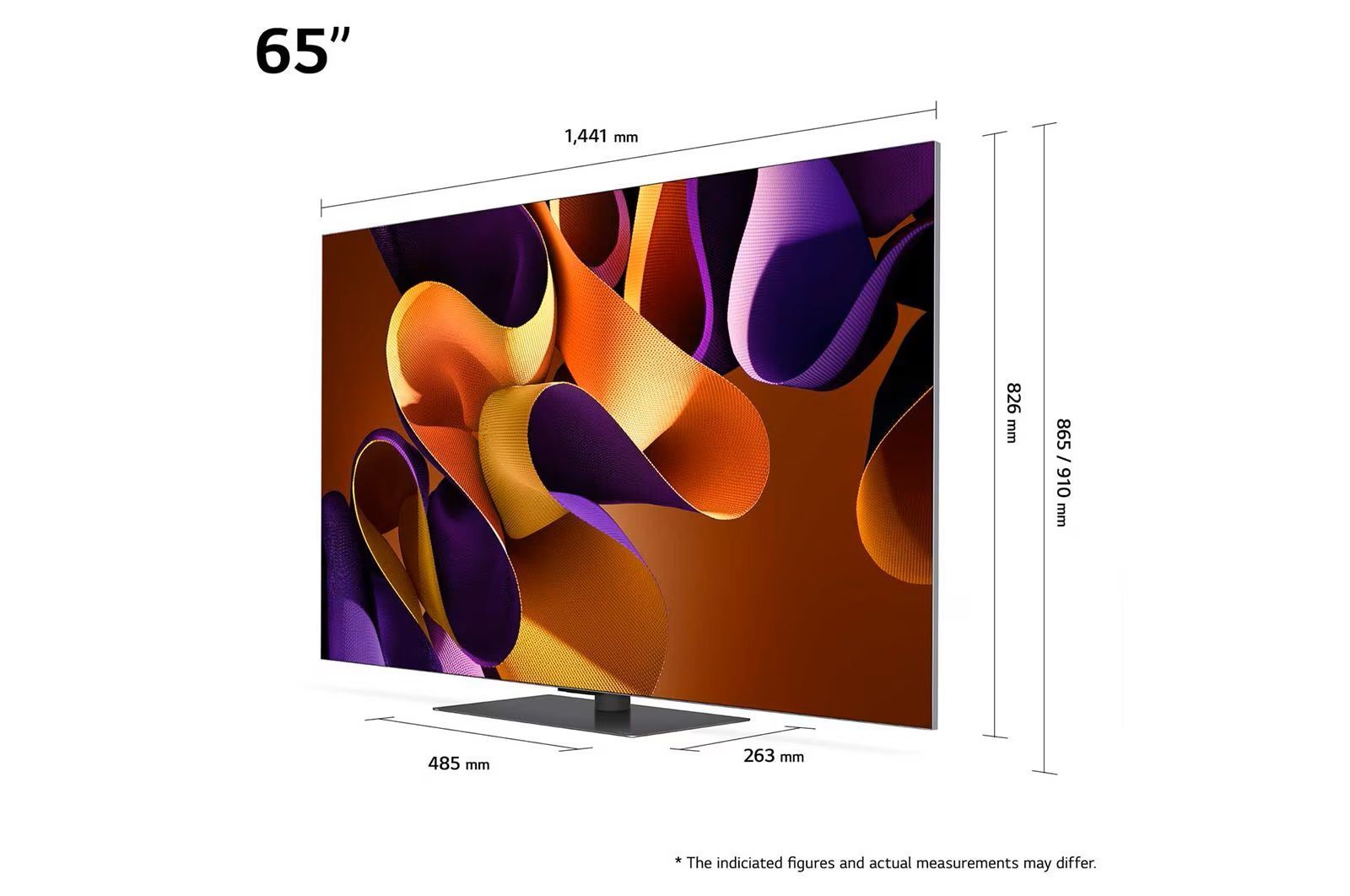 TV-apparater LG OLED65G46LS evo AI G4 4K med bordsstativ