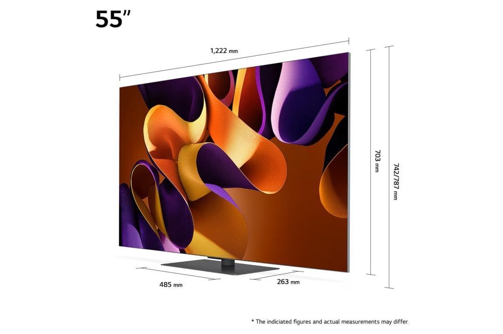 TV-apparater LG OLED55G46LS evo AI G4 4K med bordsstativ