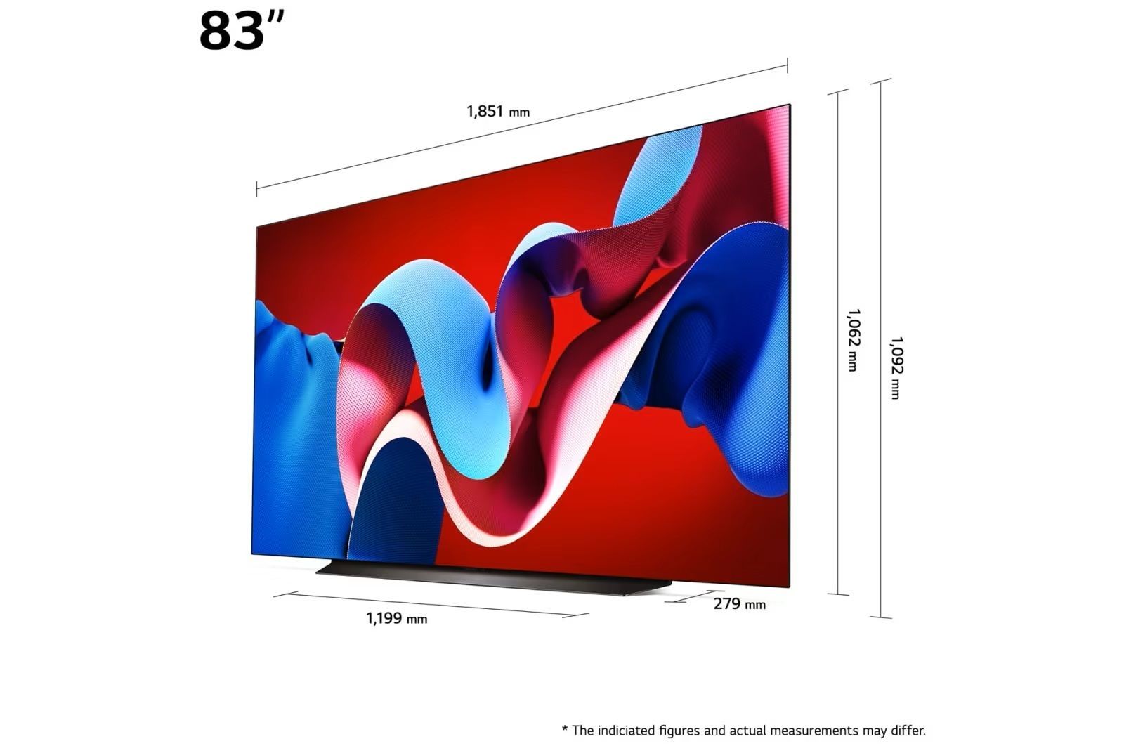 TV-apparater LG OLED83C44LA evo AI 4K Smart-TV 2024