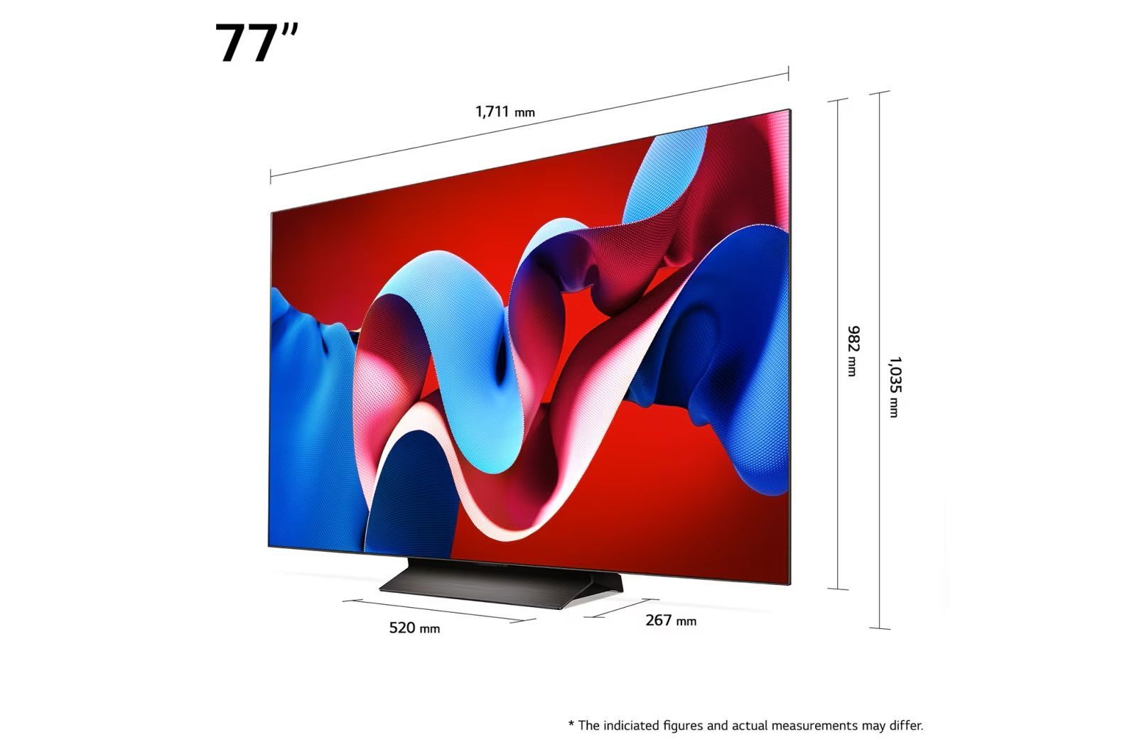 TV-apparater LG OLED77C44LA evo AI 4K Smart-TV 2024