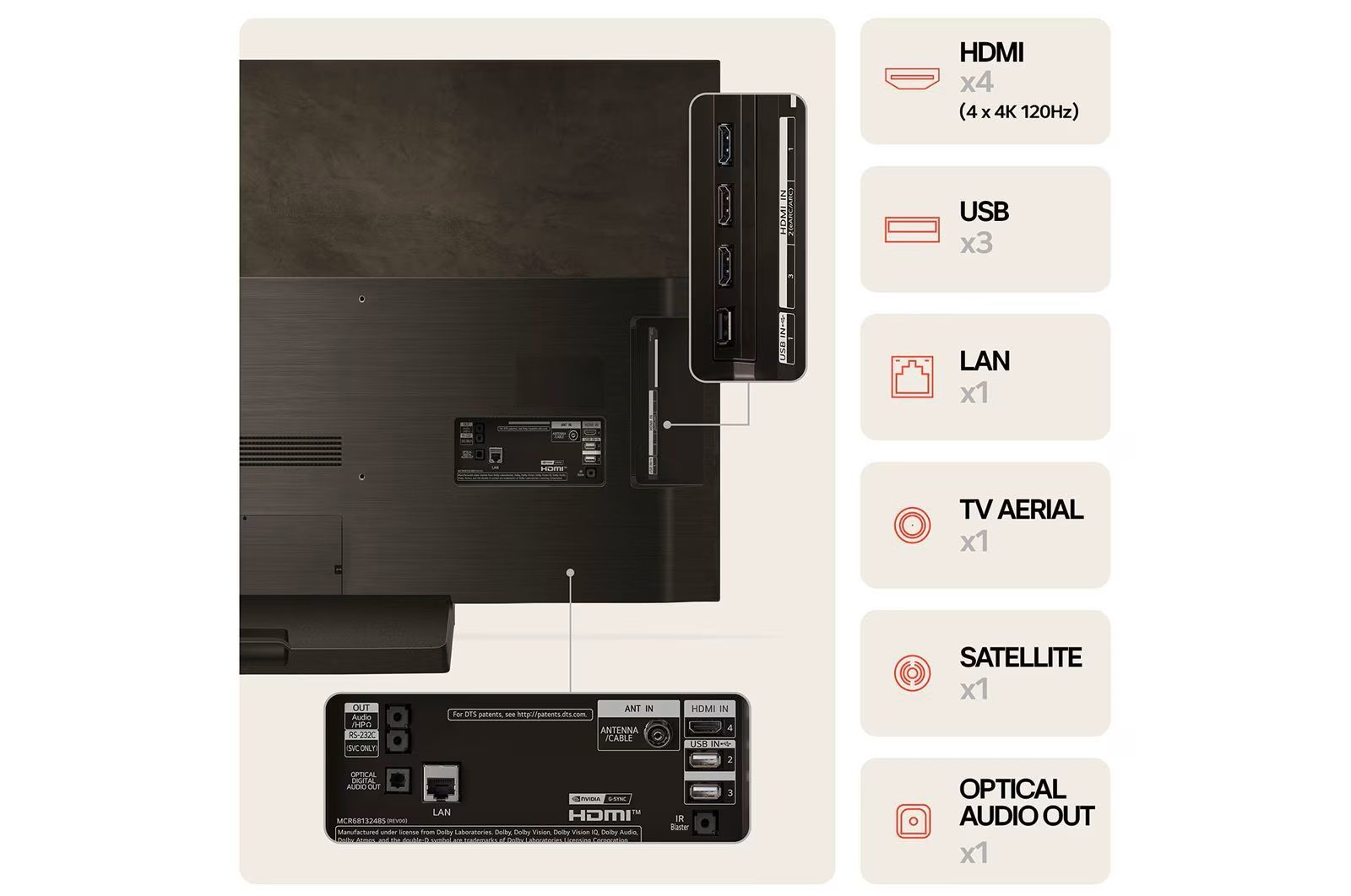 TV-apparater LG OLED48C44LA evo AI 4K Smart-TV 2024