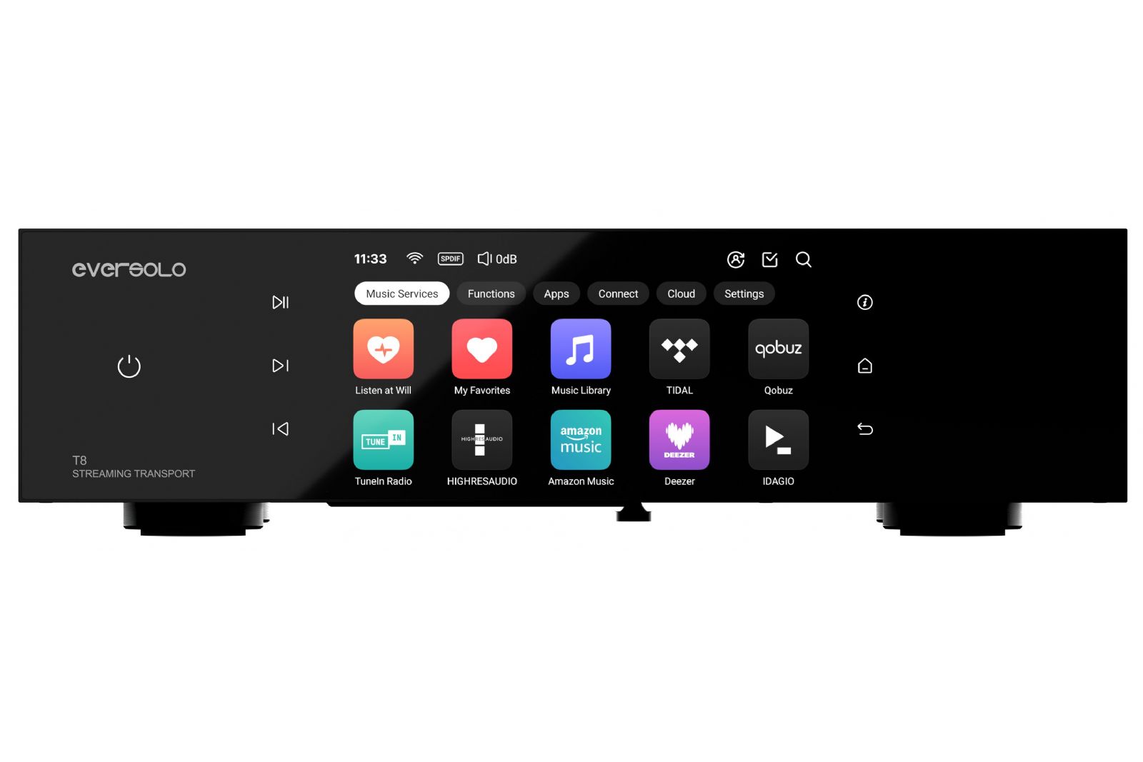 Blu-Ray/Mediaspelare EverSolo T8 Streaming Transport