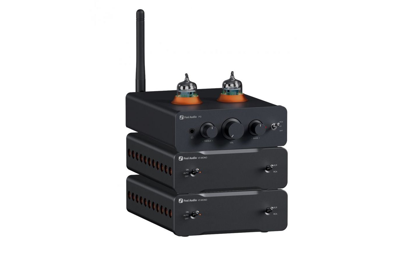 System/Paket Fosi Audio P3 försteg med stycken V3 Mono slutsteg