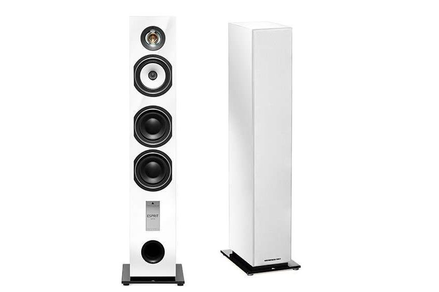 Högtalare Triangle Esprit Gaia EZ Vit Högblank Visning Demo