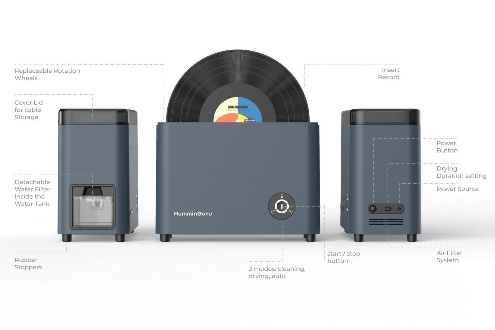 Vinyl HumminGuru HG01 Vinylrengörare med ultraljud