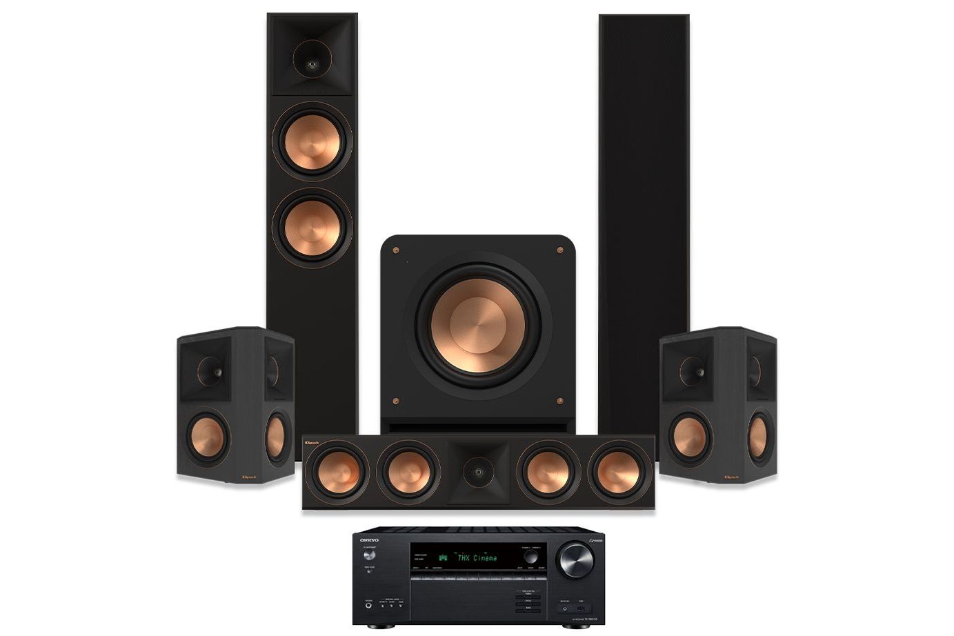 System/Paket Klipsch & Onkyo The Odyssey 5.1 system
