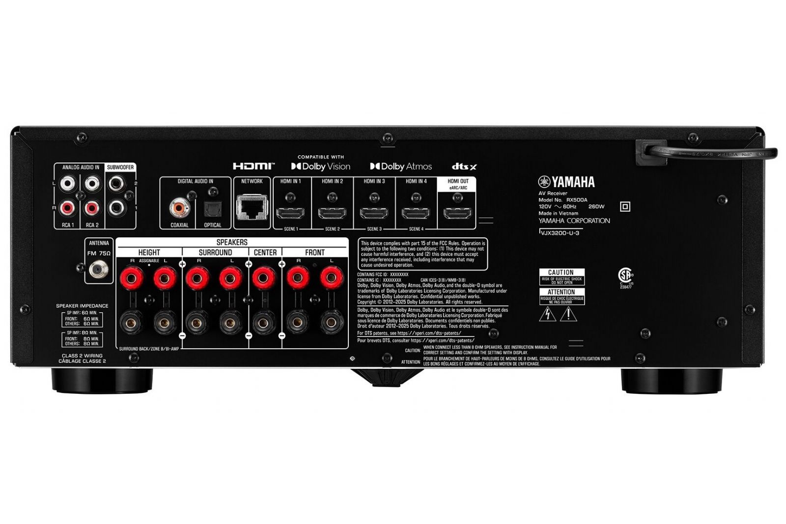 Förstärkare Yamaha RX-500A 7.2-kanals A/V-receiver