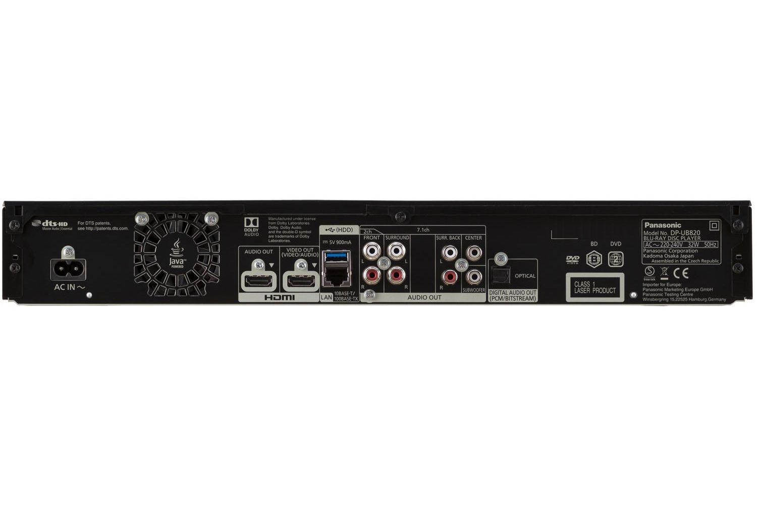 Blu-Ray/Mediaspelare Panasonic DP-UB820AGK 4K UHD