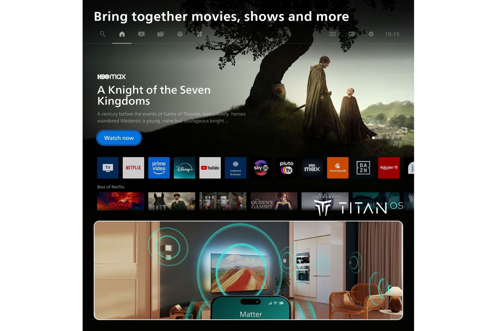 TV-apparater Philips 77OLED951 OLED+ Ambilight Smart TV